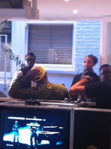 Ade With Ekotto and Bassong at Spurs Lodge